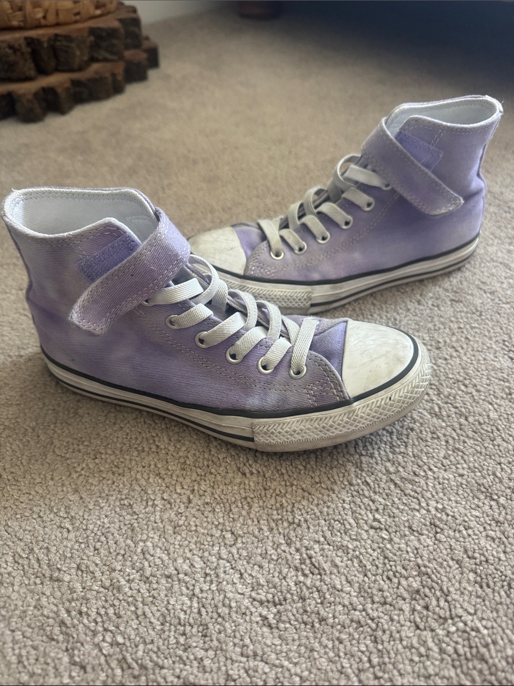 Converse Kids High-Top Canvas Sneakers in Lavender